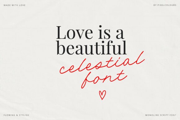 Celestial: The Monoline Script Font for Personal Branding