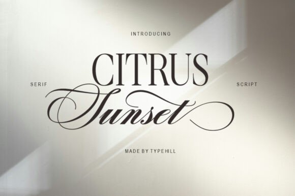 Citrus Sunset: A Dual-Font Blend of Script and Serif