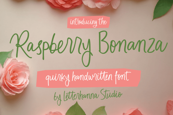 Raspberry Bonanza: A Handwriting Script Font with Serious Charm