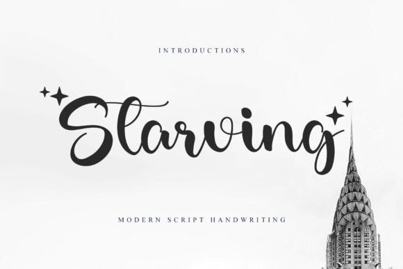 Starving: A Stylish Script Font for Creative Projects