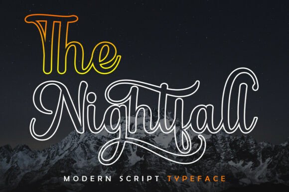 The Nightfall Outline: A Font with Vintage Charm and Modern Versatility