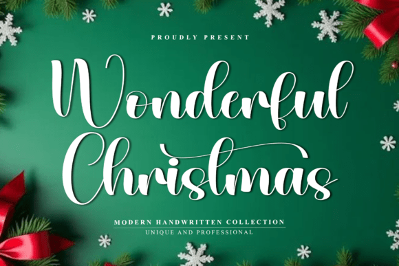 Wonderful Christmas: A Script Font for Elegant Design Projects